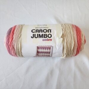 NEW Yarnspirations Caron Jumbo Ombre 100% ACRYLIC YARN 19016 Blossom 12oz